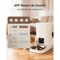 Distributeur automatique de nourriture pour animaux de compagnie 6,5 L avec contrôle des portions programmé et enregistrement vocal de 15 secondes pour chats et chiens