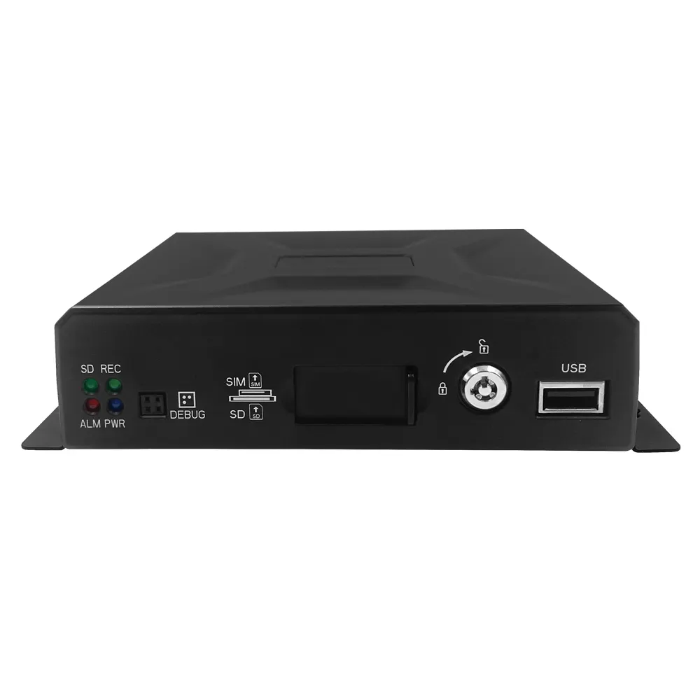 Gravador de vídeo automotivo 4ch 1080p h.265, para carro, dvr, mdvr, câmera frontal traseira 4 para caminhão, van bus, rv, 7 ", vga