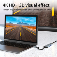 Hub USB C, Hub Tipo C, 4K PD 87W, SD, TF, USB 3.0, USB 2.0, Hub USB Tipo C de 6 Puertos, Gris