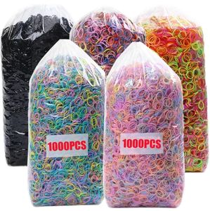 Paquete de 1000 Unidades de Bandas Elásticas para el Cabello, Bandas para el Cabello Desechables Sin Pelusa, Bandas Elásticas para el Cabello para Niños - Product Image 1