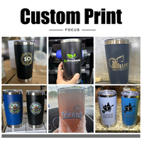 Vente en gros de bouteille d'eau thermos de 20oz gobelet personnalisé avec logo 600ml gobelet sous vide enduit de poudre blanche tasse de voyage classique
