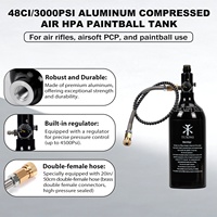 TUXING DOT Produsen 48CI/0.75L 300bar 4500psi Tabung Udara Aluminium PCP HPA Tekanan Tinggi untuk Berburu di Luar Ruangan dengan Katup