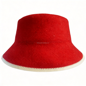 Chapeau de <span class=keywords><strong>Bain</strong></span> en Laine Résistant à la Chaleur, Chapeau de Pêcheur, <span class=keywords><strong>Bonnet</strong></span> de Sauna, Couleurs Personnalisées, Logo, Vente en Gros, Fournitures SPA, Durable, Confortable, Doux - Product Image 2