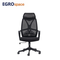 EGROspace Fournisseur Professionnel de Mobilier - Chaise de Bureau Ergonomique Pivotante avec Appui-tête et Soutien Lombaire pour Dirigeants