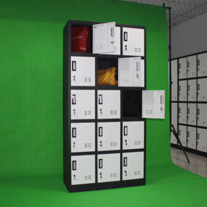 <span class=keywords><strong>Armoire</strong></span> de rangement moderne en acier à 15 portes pour salle de sport à domicile, école, chambre à coucher, entrepôts - Product Image 4