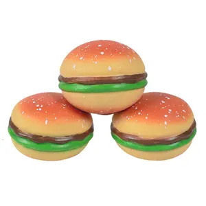 Basınç tahliye komik ve havalandırma fidget oyuncak yumuşak Squishy PU 3D Hamburger şekli Anti stres topu sıkma oyuncak yetişkin için