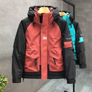 Chaqueta de Montaña Impermeable para Hombre, Venta Caliente 2026, Chaqueta de <span class=keywords><strong>Nieve</strong></span> con Cuello Cortavientos y Cierre de Cremallera, Directo de Fábrica, Talla Grande - Product Image 4