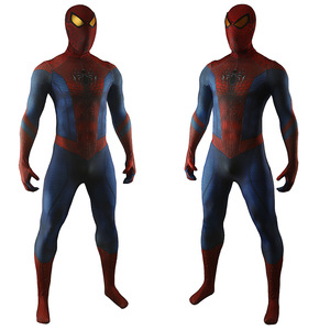 Costume da Uomo Adulto Ispirato a <span class=keywords><strong>Spider</strong></span>-<span class=keywords><strong>Man</strong></span>, Tuta Nera con Motivo a Ragnatela e Maschera, Costume per Halloween - Product Image 1
