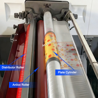 Machine d'impression flexographique 4 couleurs de type empilable pour gobelets en papier automatiques de 850 mm, éventails vierges, étiquettes et films plastiques alimentaires