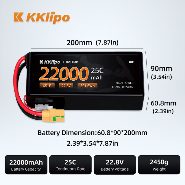 Long Range Professional LiHv 6s 22.2V Agriculture  Farm Drone Smart Lithium Lipo Battery 16000 UN38.3 Certified LiPo Battery 6S