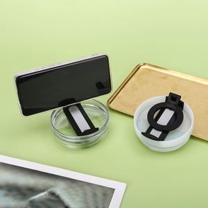 Couvercle de tasse pliable 2-en-1 avec support de téléphone, couvercle à paille anti-fuite pour gobelet de voyage de 30 oz, faible MOQ, logo personnalisé - Product Image 2