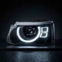Conjunto de Faros Delanteros para Range Rover Sport 2010-2013, Estilo Defender Actualizado, Lente LED DRL