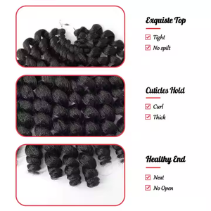 Extensiones de Cabello Sintético para Mujeres Negras, Cabello Rizado en Espiral, Trenzas de Cabello Rizado Corto, Trenzas Rizadas con Rebote, Extensiones de Cabello <span class=keywords><strong>Trenzado</strong></span> - Product Image 3