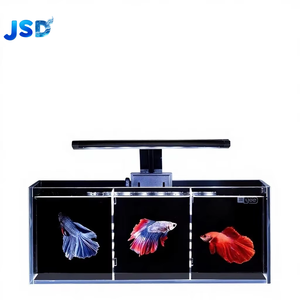<span class=keywords><strong>Aquarium</strong></span> écologique de bureau YEE Ultra Clear Betta Tank, multi-compartiments, filtration silencieuse, sans changement d'eau, pour chambre à coucher - Product Image 1