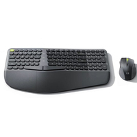Ensemble clavier souris ergonomique sans fil avec repose-mains en cuir confortable
