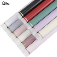 Qibai coréen nouveau bord d'or saupoudrage papier doré étanche concepteur papier d'emballage fleurs Bouquet emballage Oya papier autocollant