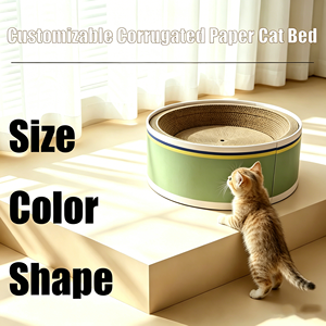 Rascador de Papel Corrugado Ecológico Personalizado, Cama Redonda para Gatos, Tabla para Rascar - Product Image 5