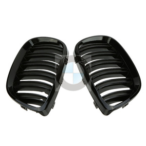 กระจังหน้า BMW สีดำเงาแบบเส้นคู่ สำหรับ E92 E93 ปี 2006 2009 ผลิตจากพลาสติก ABS - Product Image 1