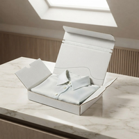 Caja de Embalaje de Papel Blanco Personalizada, Caja de Cartón Plegable para Ropa, Caja de Embalaje para Camisas y Regalos