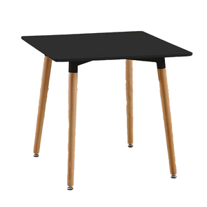 Modern Room <strong>Table</strong> White Black <strong>Coffee</strong> <strong>Table</strong> <strong>Wooden</strong> Top Set 4 Chair East Install - Product Image 3