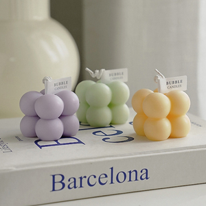 Vela Aromática <span class=keywords><strong>Mini</strong></span> de Cera de Soja en Forma de Burbuja al por Mayor, Bonita Decoración para el Hogar, Regalo de Boda, Hecha a Mano, Caja Transparente, Aroma Dulce - Product Image 2