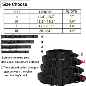 Collier tactique pour chien réglable en nylon robuste, personnalisé par le fabricant OEM, avec poignée de contrôle facile et boucle en métal - Product Image 3