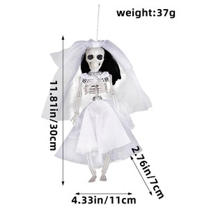 Decoración de Halloween: Esqueleto Colgante de Novios, Figura de Calavera, Accesorio Espeluznante para Interiores, Exteriores, Jardín, Hogar y Fiestas - Product Image 3