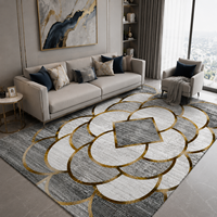Tapis géométriques en gros pour intérieur, grande taille, doux, luxueux, imperméables, imprimés 3D, modernes, personnalisés pour salon et chambre à coucher