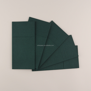 Pochette de couverts et <span class=keywords><strong>serviette</strong></span> de table <span class=keywords><strong>en</strong></span> <span class=keywords><strong>papier</strong></span> Airlaid vert, 1 pli, style coloré - Product Image 4