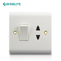 SHINELITE SQM SASO GCC CE CB GCC certificat BS interrupteur en bakélite 15A prise ronde interrupteur prise