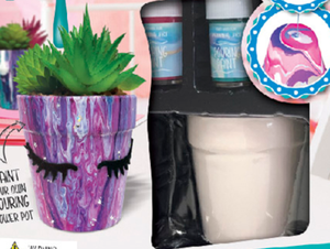 Color Box Diy Pouring Drawing Kit Arts and Crafts Kit <strong>Kids</strong> Educational <strong>Garden</strong> Ceramic Flowerpot Painting Other Toys <strong>Sets</strong> - Product Image 6