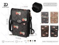 Borsa a tracolla con stampa fragole in PU con cinturino per cellulare da donna - Product Image 1