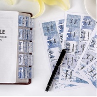 Fournitures de journalisation biblique en gros : Onglets d'indexation de la Bible laminés à motif floral, pour les Écritures Saintes et Anciennes, pour une navigation facilitée