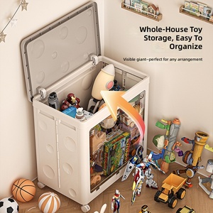 <span class=keywords><strong>Meuble</strong></span> de rangement transparent à roulettes pour jouets d'enfants, organiseur de jouets pour la chambre d'enfant, organisation domestique avec roulettes - Product Image 6