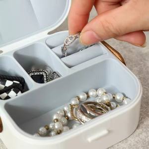 Portable Lightweight Plastic <b>Jewelry</b> Storage <b>Case</b> with Earrings & Bracelet Organizer <b>Travel</b>-Friendly <b>Jewelry</b> Box - Product Image 5