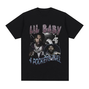 Fashion Hip Hop <strong>Rapper</strong> Lil Baby Graphic <strong>T</strong> <strong>Shirt</strong> - Product Image 4
