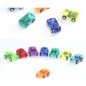 Voiture miniature transparente à rétrofriction en plastique, jouet éducatif pour enfants de 2 à 4 ans, unisexe, berline, véhicule à friction - Product Image 3