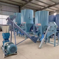 Broyeur et Mélangeur Vertical d'Aliments pour Animaux 500 Kg/H, Machine Automatique de Fabrication d'Aliments pour Volaille, Mélangeur et Broyeur d'Aliments pour Poulets