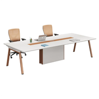 Nuevo Escritorio de Oficina Moderno y Elegante, Mesa Larga para Conferencias y Reuniones, Diseño Modular de Madera, Escritorio de Alta Calidad para el Hogar y la Oficina