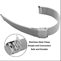 0.4 ligne boucle de maille milanaise à dégagement rapide bracelet de montre magnétique en acier inoxydable 8/10/12/14/16/18/20/22/24mm bracelet en métal