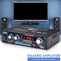 Amplificateur de puissance numérique AK35 BT avec lecteur de carte USB et radio, 2.0 canaux audio, pour voiture et maison
