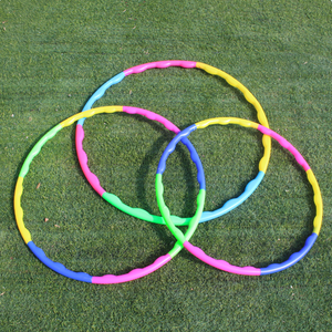 MUDA Venta al por mayor de fábrica Anillo de <span class=keywords><strong>hula</strong></span> de plástico desmontable Educativo DIY Mezcla de cuatro colores Talla de cintura ajustable Diseño plegable - Product Image 3