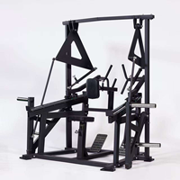 Machine à rames guidée par rail, à charge libre, avec support de poitrine, multi-prises, assise, réglable, pour entraînement dorsal, hydraulique, pour salle de sport commerciale