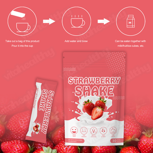 Vitahealthy OEM/ODM Organic Strawberry Milk <strong>Shake</strong> <strong>High</strong> <strong>Protein</strong> Rich in Vitamins Mineral <strong>Low</strong> <strong>Calorie</strong> Milk <strong>Shake</strong> Sachet Powder - Product Image 6