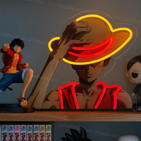 Lampes de nuit en acrylique Luffy de haute qualité, enseignes lumineuses LED 3D, lampe de nuit LED pour la maison, la chambre à coucher, les cadeaux d'anniversaire