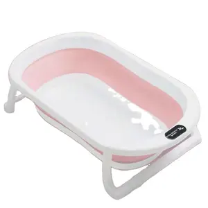 Supplier All Seasons Comfortable Fold able Plastic Kids With Temperature Child Baby Bathing Tubs Folding Seats Bathtub