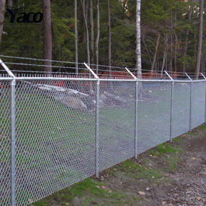 Valla de eslabones de cadena galvanizada de alta seguridad de 6 pies y 8 pies con alambre de púas - Product Image 2