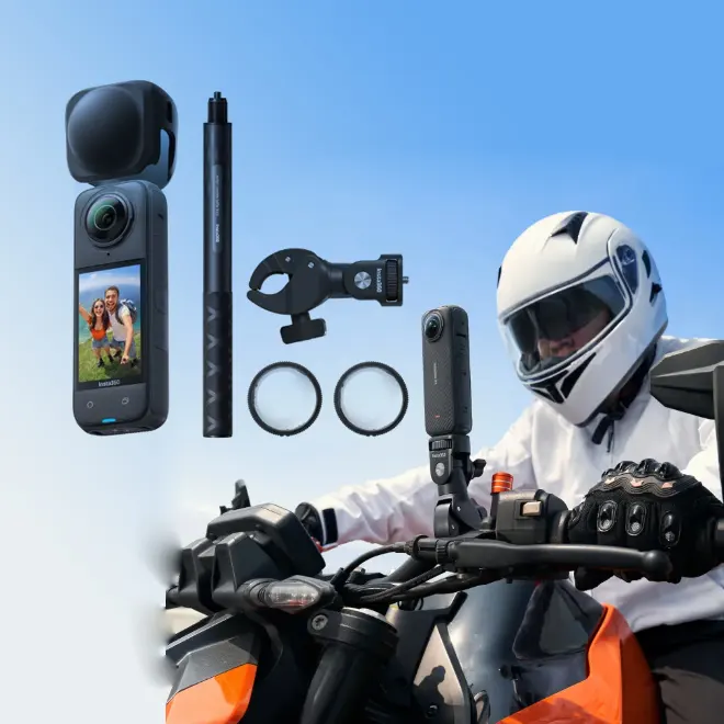 Новая профессиональная 5,7-камера Insta360 X4, 360 Мини-экшн-камера для мотоциклов