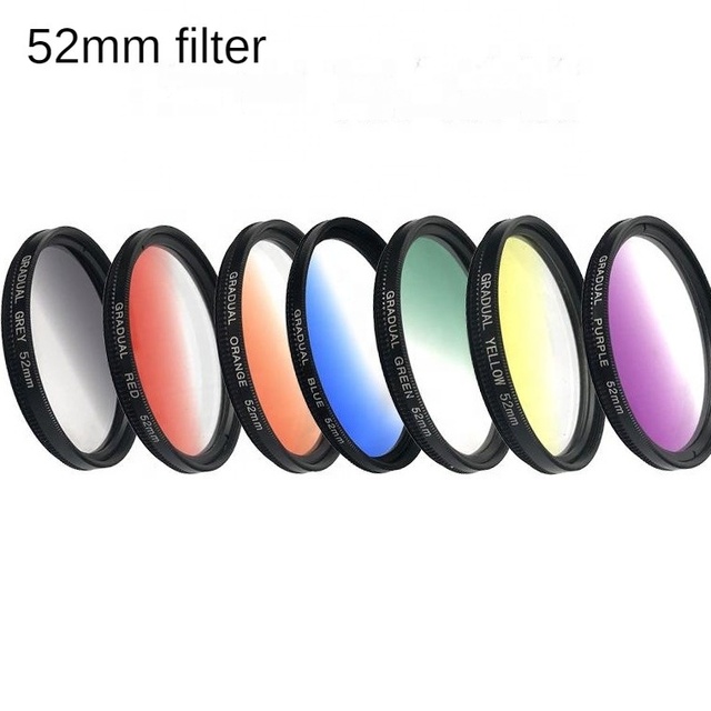 52mm gradient gray GND medium gray gradient red orange blue green yellow self-filter balance light ratio SLR camera mobile