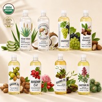Huile de Massage Biologique Pressée à Froid en Gros pour Marques Blanches : Jojoba, Argan, Rose Musquée, Ricin, Noix de Coco, Amande Douce